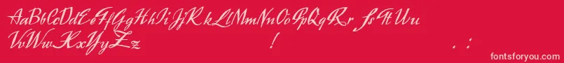 Exclusivite Font – Pink Fonts on Red Background