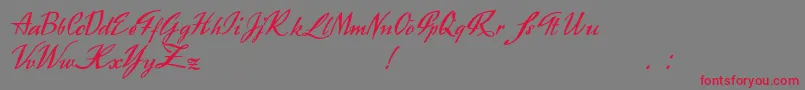 Exclusivite-Schriftart – Rote Schriften auf grauem Hintergrund
