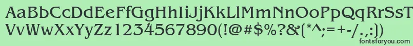 フォントBenguiatitctee – 緑の背景に黒い文字