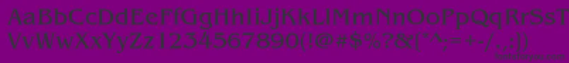 フォントBenguiatitctee – 紫の背景に黒い文字