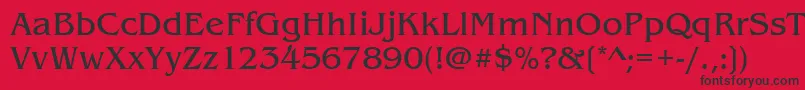 フォントBenguiatitctee – 赤い背景に黒い文字