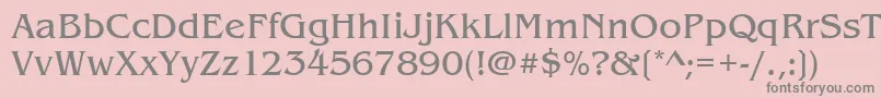 フォントBenguiatitctee – ピンクの背景に灰色の文字