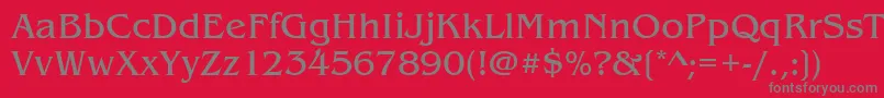 Benguiatitctee Font – Gray Fonts on Red Background