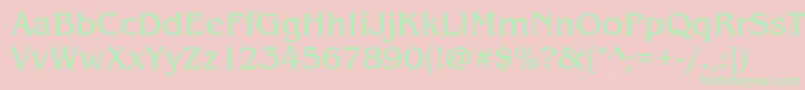 Benguiatitctee Font – Green Fonts on Pink Background