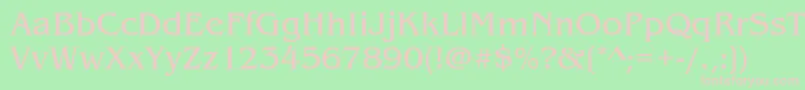 Benguiatitctee Font – Pink Fonts on Green Background