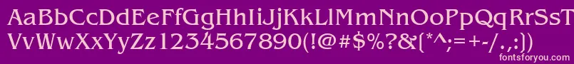 Benguiatitctee Font – Pink Fonts on Purple Background