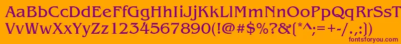 Benguiatitctee Font – Purple Fonts on Orange Background
