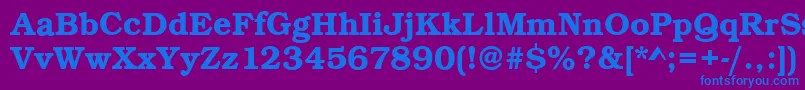 BookDemi Font – Blue Fonts on Purple Background