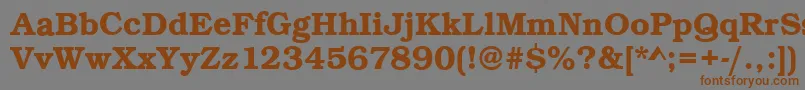 BookDemi Font – Brown Fonts on Gray Background