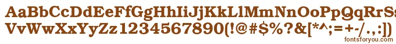 BookDemi Font – Brown Fonts on White Background