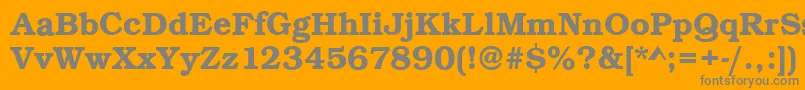 BookDemi Font – Gray Fonts on Orange Background