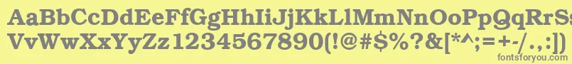 Weitere Informationen zur BookDemi-Schriftart BookDemi-Schriftart – Graue Schriften auf gelbem Hintergrund