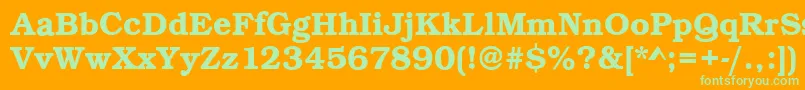More about BookDemi Font BookDemi Font – Green Fonts on Orange Background