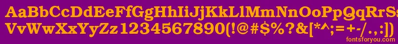 BookDemi Font – Orange Fonts on Purple Background