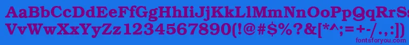 BookDemi-Schriftart – Violette Schriften auf blauem Hintergrund