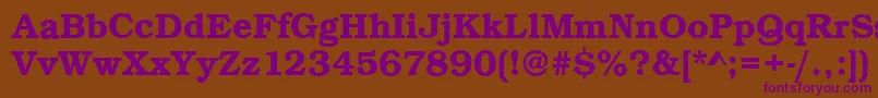 BookDemi Font – Purple Fonts on Brown Background