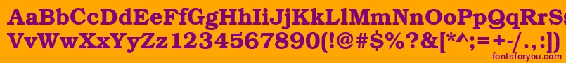 BookDemi Font – Purple Fonts on Orange Background