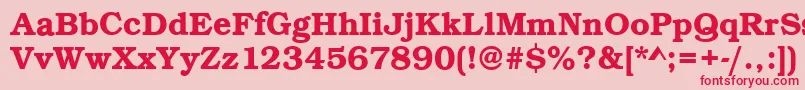 BookDemi Font – Red Fonts on Pink Background