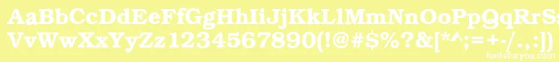 BookDemi Font – White Fonts on Yellow Background