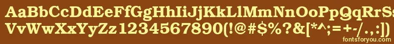 BookDemi Font – Yellow Fonts on Brown Background