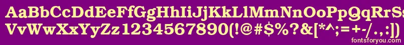 BookDemi Font – Yellow Fonts on Purple Background