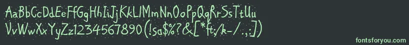 ChipperLetPlain.1.0 Font – Green Fonts on Black Background