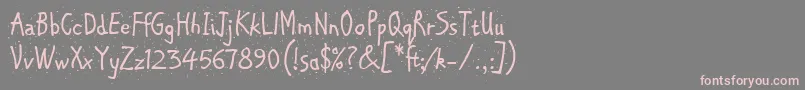 ChipperLetPlain.1.0 Font – Pink Fonts on Gray Background