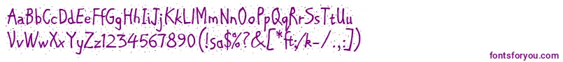 ChipperLetPlain.1.0 Font – Purple Fonts on White Background