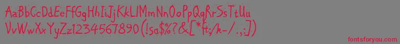 Police ChipperLetPlain.1.0 – polices rouges sur fond gris