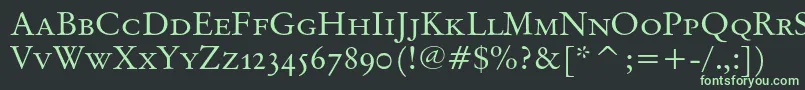 Czcionka Originalgaramondsccbt – zielone czcionki na czarnym tle