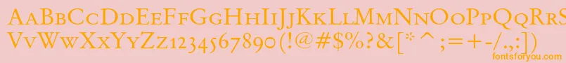 Originalgaramondsccbt Font – Orange Fonts on Pink Background