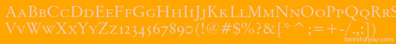 Originalgaramondsccbt Font – Pink Fonts on Orange Background