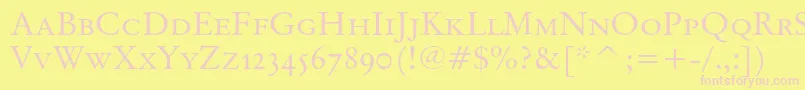 Originalgaramondsccbt Font – Pink Fonts on Yellow Background