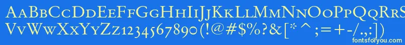 Originalgaramondsccbt Font – Yellow Fonts on Blue Background