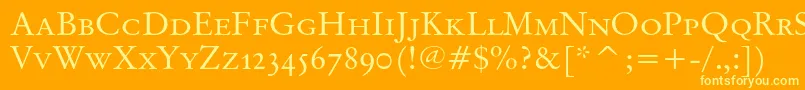 Originalgaramondsccbt Font – Yellow Fonts on Orange Background