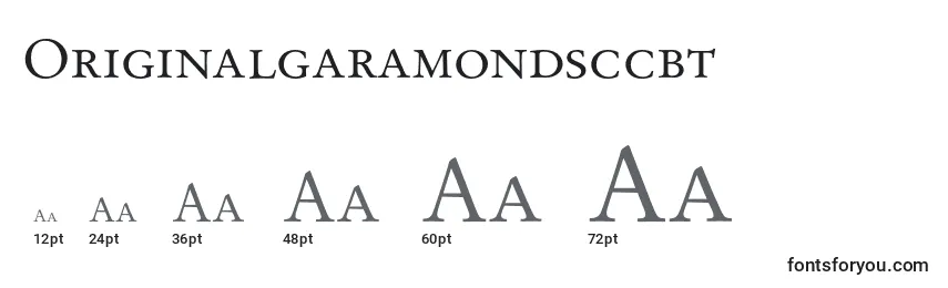 Размеры шрифта Originalgaramondsccbt