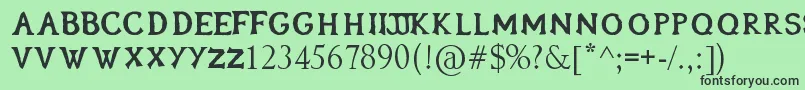 Oblivionfont Font – Black Fonts on Green Background
