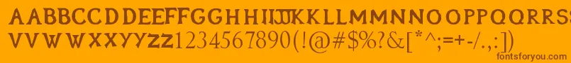 Oblivionfont Font – Brown Fonts on Orange Background