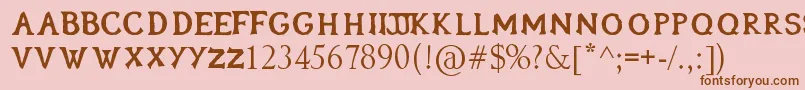 Oblivionfont Font – Brown Fonts on Pink Background