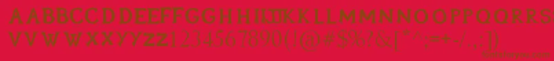 Czcionka Oblivionfont – brązowe czcionki na czerwonym tle