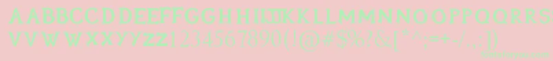 Oblivionfont Font – Green Fonts on Pink Background