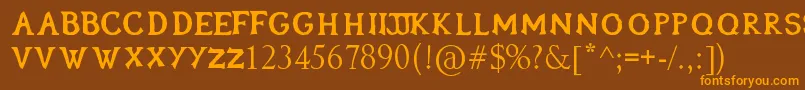 Шрифт Oblivionfont – оранжевые шрифты на коричневом фоне