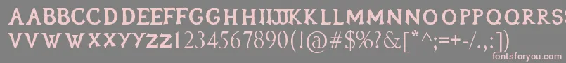Oblivionfont-Schriftart – Rosa Schriften auf grauem Hintergrund