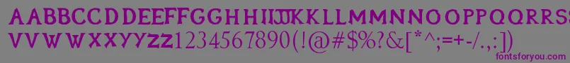 Oblivionfont Font – Purple Fonts on Gray Background