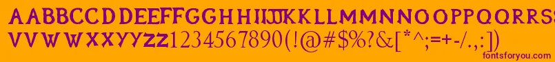 Oblivionfont Font – Purple Fonts on Orange Background