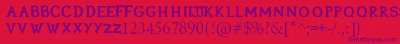 Oblivionfont Font – Purple Fonts on Red Background