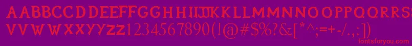 Шрифт Oblivionfont – красные шрифты на фиолетовом фоне