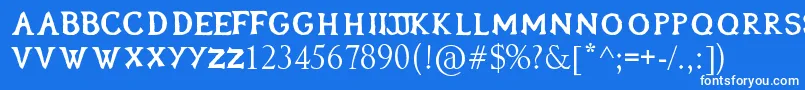 Oblivionfont Font – White Fonts on Blue Background