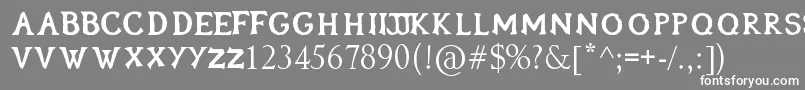 Oblivionfont Font – White Fonts on Gray Background