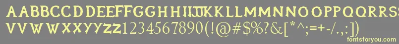 Шрифт Oblivionfont – жёлтые шрифты на сером фоне
